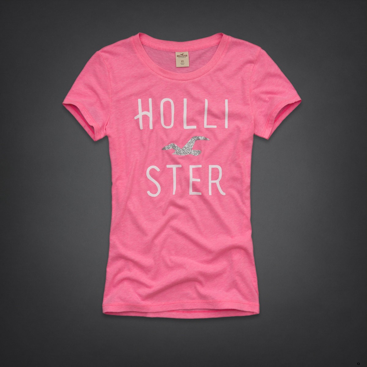 Hollister Mujeres De Cuello Redondo Corto Remera HCO4843
